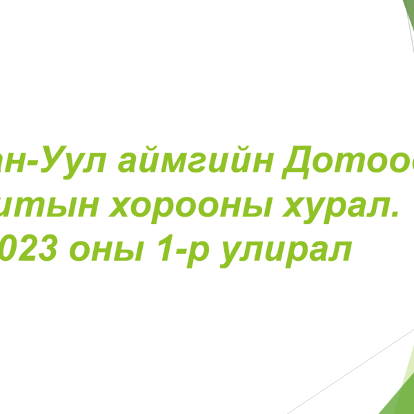 ДОТООД АУДИТЫН ХОРООНЫ ХУРАЛ БОЛЛОО.