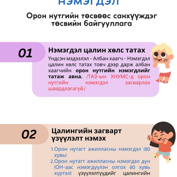 Орон нутагт ажилласны нэмэгдлийг ТАЦНС-д тооцоолох