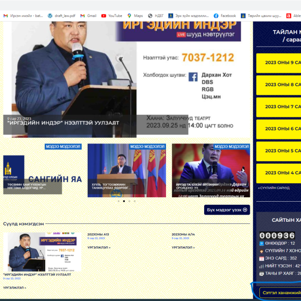 СЭТГЭЛ ХАНАМЖИЙН СУДАЛГАА