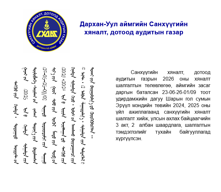 You are currently viewing Шарын гол сумын эрүүл мэндийн төвд санхүүгийн хяналт шалгалт хийлээ.