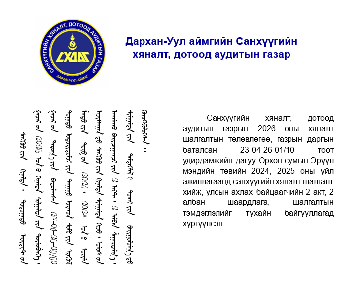You are currently viewing Орхон сумын эрүүл мэндийн төвд санхүүгийн хяналт шалгалт хийлээ.