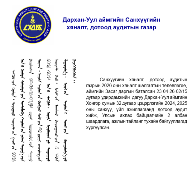 Хонгор сумын 32 дугаар цэцэрлэгийн үйл ажиллагаанд дотоод аудит хийлээ.